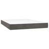 vidaXL Posteľn&yacute; r&aacute;m boxspring s matracom tmavosiv&yacute; 140x190 cm zamat