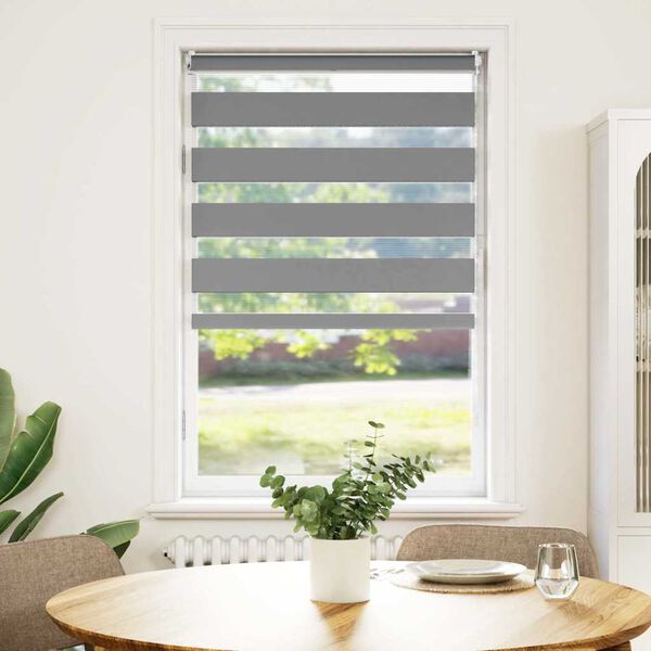 vidaXL Roleta vzor zebra, 50 x 100 cm, sivá