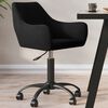 vidaXL Otočn&aacute; jed&aacute;lensk&aacute; stolička čierna zamatov&aacute;