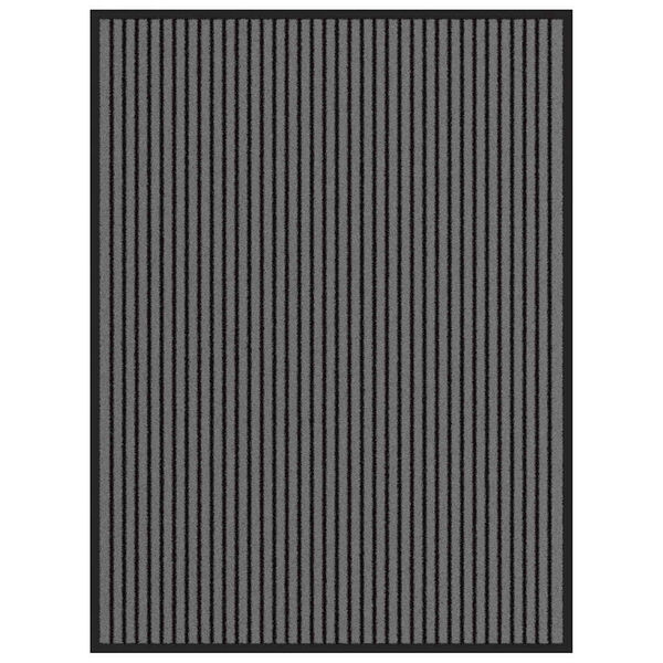 VidaXL Rohožka Stripe Black and Grey 90x120 cm