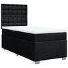 vidaXL Posteľn&yacute; r&aacute;m boxspring s matracom čierny 90x200 cm l&aacute;tka