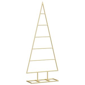 vidaXL Kovov&yacute; vianočn&yacute; stromček Zlat&aacute; 90 cm Povrchovo upraven&aacute; oceľ