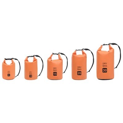 vidaXL Suchá taška oranžová 15 l PVC