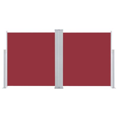 vidaXL Zaťahovacia bočná markíza, červená 120x600 cm
