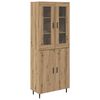 vidaXL Highboard 2 pcs Remeseln&yacute; dub 69,5 x 34 x 180 cm