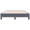 vidaXL Posteľný rám boxspring bez matracom tmavosivý 120x220 cm zamat