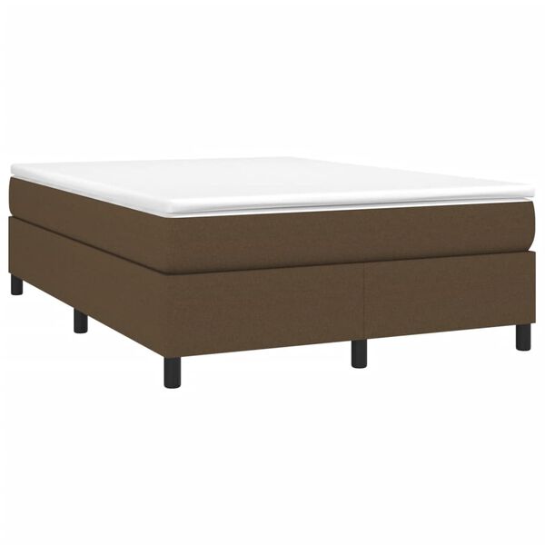 vidaXL Boxspring posteľ s matracom tmavohned&aacute; 140x200 cm l&aacute;tka