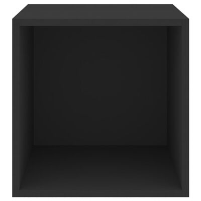 vidaXL Nástenná skrinka, čierna 37x37x37 cm, kompozitné drevo