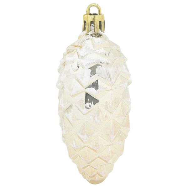 vidaXL Vianočná guľa z ihličia 40 pcs šampanského