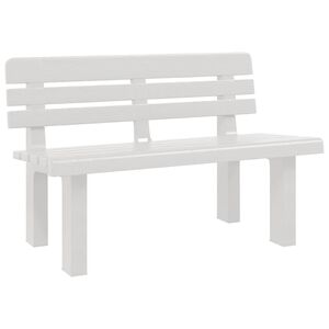 vidaXL Z&aacute;hradn&aacute; lavička biela 110x52x71 cm polypropyl&eacute;n