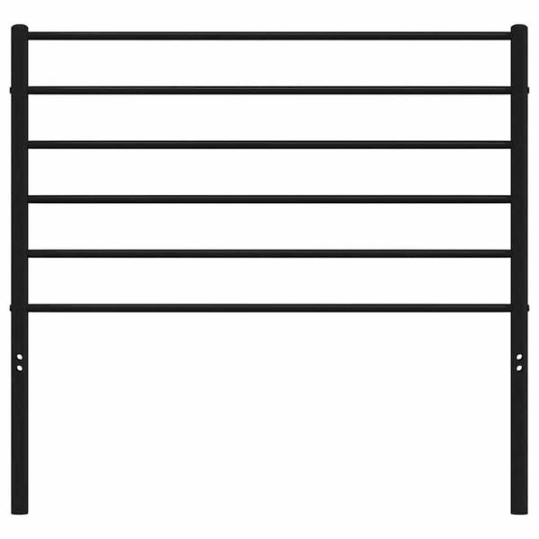 vidaXL Kovov&eacute; n&aacute;hradn&eacute; čelo postele čierne 107 cm