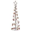 vidaXL LED vianočn&yacute; stromček s ozdobami 120 LED tepl&aacute; biela 180 cm