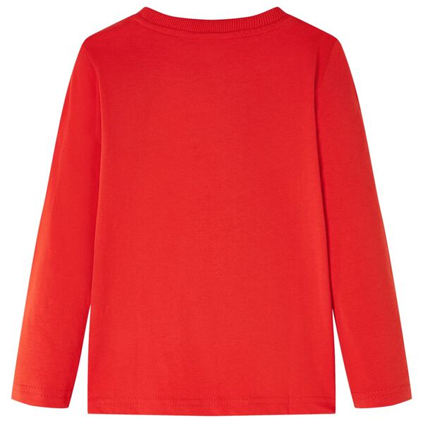Detské tričko s dlhými rukávmi červené 128