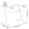 vidaXL Herný stôl LED s nohami v tvare Z čierny 90x60x75 cm