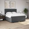 vidaXL Boxspring posteľ s matracom tmavosiv&aacute; 200x200 cm l&aacute;tka