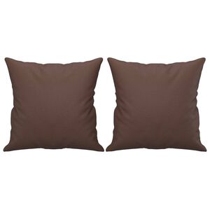 vidaXL Dekorat&iacute;vne vank&uacute;&scaron;e 2 ks hned&eacute; 40x40 cm umel&aacute; koža