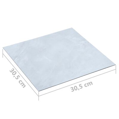 vidaXL Samolepiace podlahové dosky 5,11 m², PVC, biely mramor
