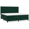 vidaXL Posteľn&yacute; r&aacute;m boxsping s matracom tmavozelen&yacute; 200x200 cm zamat