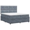 vidaXL Posteľ boxspring s matracom Tmavosiv&aacute; 200 x 200 cm Zamat