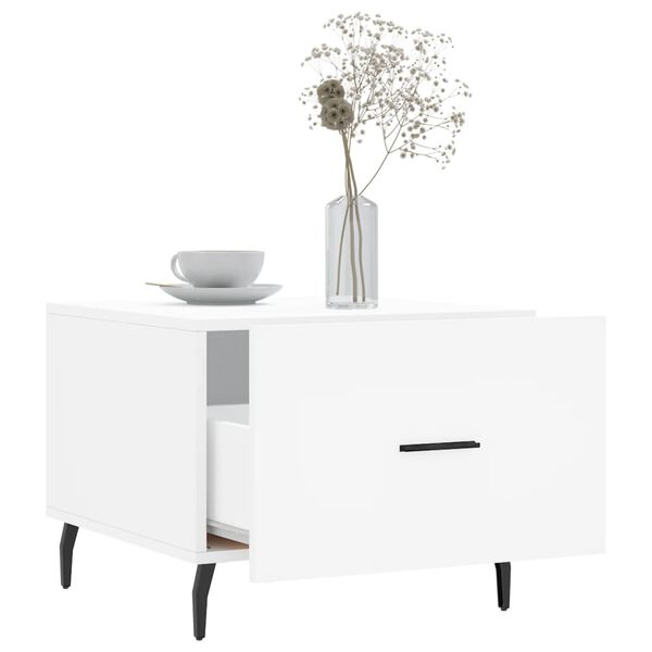 vidaXL Konferenčné stolíky 2 ks biele 50x50x40 cm kompozitné drevo