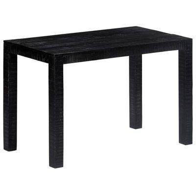 vidaXL Jedálenský stôl z mangovníkového dreva čierny 118x60x76 cm