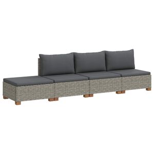 vidaXL 4 ks Ratanov&aacute; lounge s&uacute;prava s vank&uacute;&scaron;mi GENDT Pr&iacute;rodn&yacute; ratan