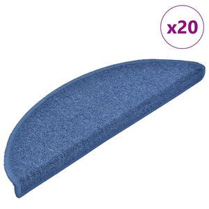 vidaXL Schodov&eacute; rohože 20 ks 56x17x3 cm modr&eacute; polkruhov&eacute;