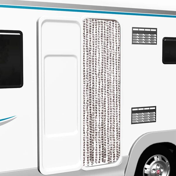 vidaXL Z&aacute;ves proti hmyzu sivohned&yacute; a biely 56x200 cm ženilka