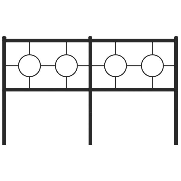 vidaXL Kovové čelo postele čierne 140 cm