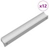 vidaXL rukov&auml;ť 12 ks Strieborn&aacute; 105.7 x 7.4 x 15.5 mm Hlin&iacute;k
