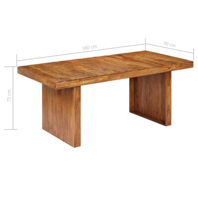 vidaXL Jedálenský stôl 180x90x75 cm, akáciový masív