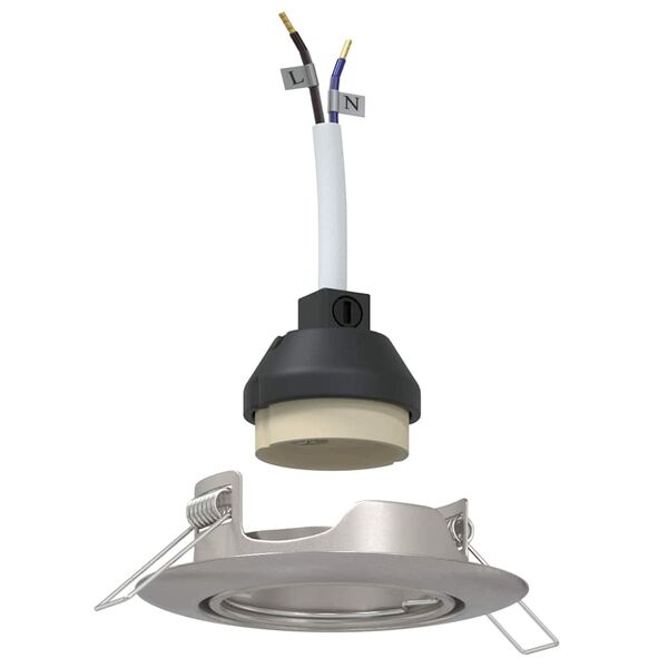 vidaXL Bodov&eacute; svetlo 24 pcs Strieborn&aacute; 9 x 9 x 2.5 cm Kov