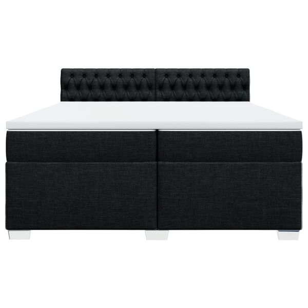 vidaXL Boxspring posteľ s matracom čierna 200x200 cm l&aacute;tka