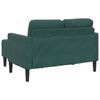vidaXL 2-miestna pohovka s leňoškou v tvare L, tmavozelená zamat