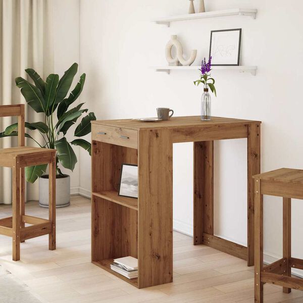 vidaXL Barov&yacute; st&ocirc;l dub artisan 102x70x103,5 cm kompozitn&eacute; drevo