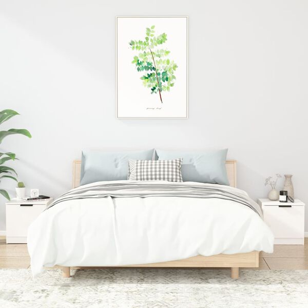 vidaXL Nočn&eacute; stol&iacute;ky 2 ks leskl&eacute; biele 40x39x40 cm