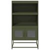 vidaXL Highboard Olive Green 68x39x123 cm Oceľ