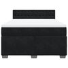 vidaXL Posteľn&yacute; r&aacute;m boxspring s matracom čierny 140x200 cm zamat