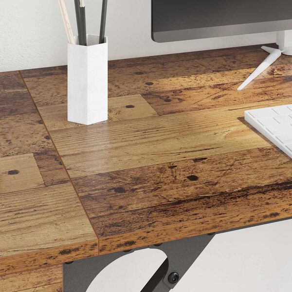 vidaXL Poč&iacute;tačov&yacute; st&ocirc;l Star&eacute; drevo 131 x 48 x 75 cm Kompozitn&eacute; drevo