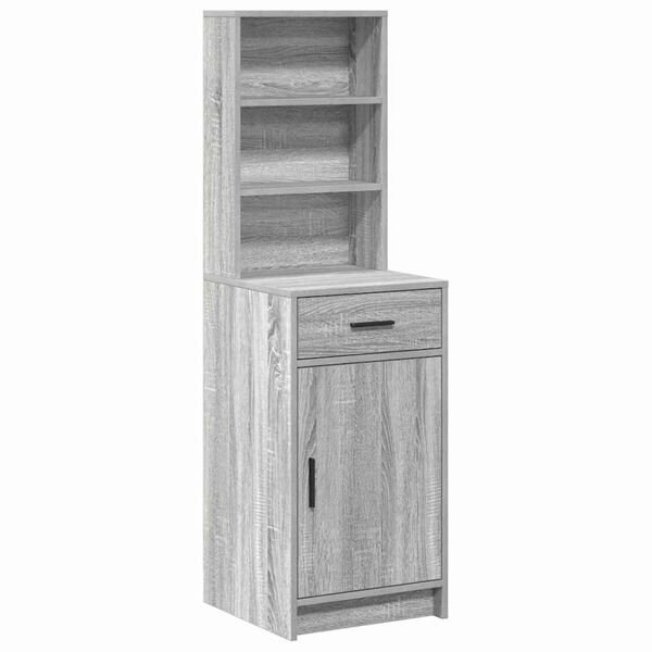 vidaXL Highboard Sivý Sonoma 40 x 40,5 x 135 cm Kompozitné drevo