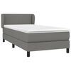 vidaXL Boxspring posteľ s matracom tmavosiv&aacute; 90x200 cm l&aacute;tka