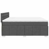 vidaXL Boxspring posteľ s matracom tmavosiv&aacute; 200x200 cm l&aacute;tka