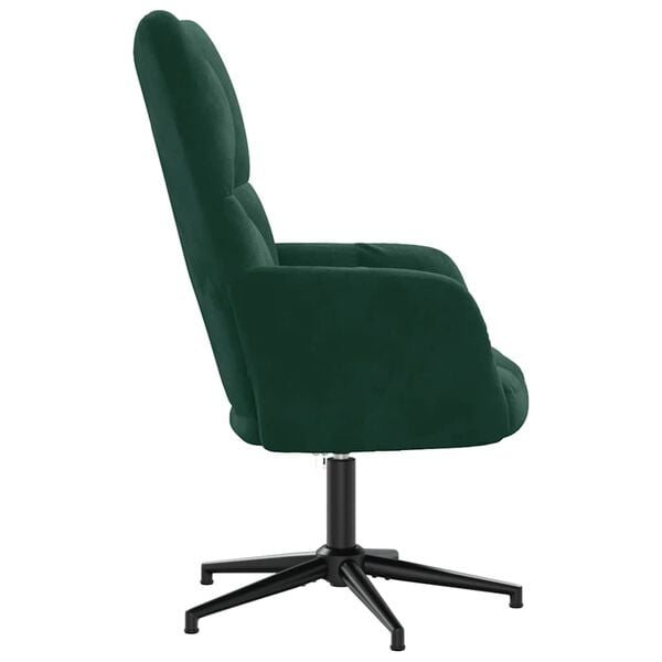 vidaXL Relaxačn&eacute; kreslo tmavozelen&eacute; zamat