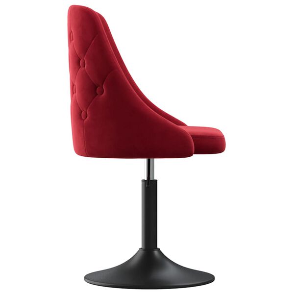 vidaXL Jed&aacute;lensk&eacute; stoličky 2 ks v&iacute;novo-červen&eacute; zamatov&eacute;