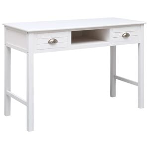 vidaXL P&iacute;sac&iacute; st&ocirc;l biely 110x45x76 cm dreven&yacute;