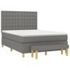 vidaXL Boxspring posteľ s matracom tmavosiv&aacute; 140x190 cm l&aacute;tka