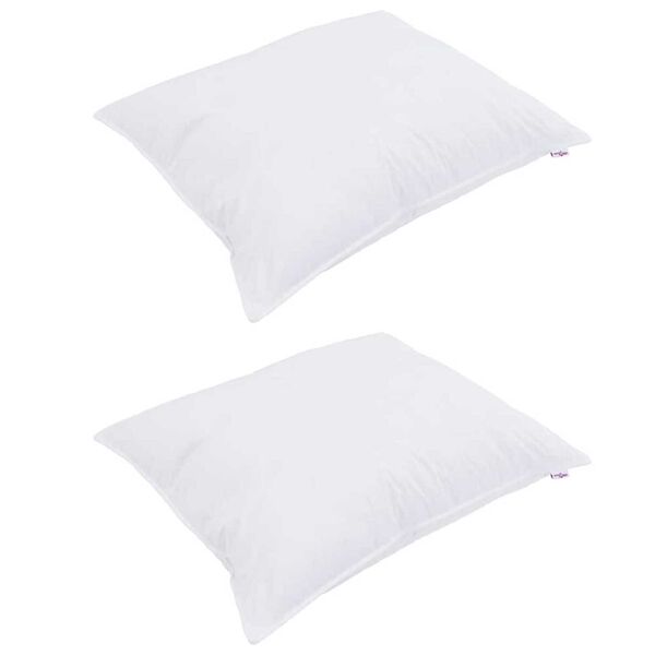 vidaXL Vankúš s vankúšom 2 pcs Biela 50 x 70 cm Bavlna