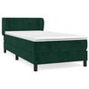 vidaXL Posteľn&yacute; r&aacute;m boxsping s matracom tmavozelen&yacute; 90x200 cm zamat