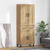 vidaXL Highboard Remeseln&yacute; dub 69,5 x 34 x 180 cm Kompozitn&eacute; drevo