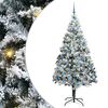 vidaXL Umel&yacute; vianočn&yacute; stromček Biela 210 cm PVC a Oceľ a Plast